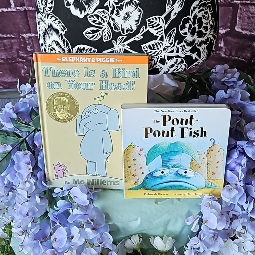 Children's Hardcover Books: The Pout Pout Fish & There is a bird on your head.